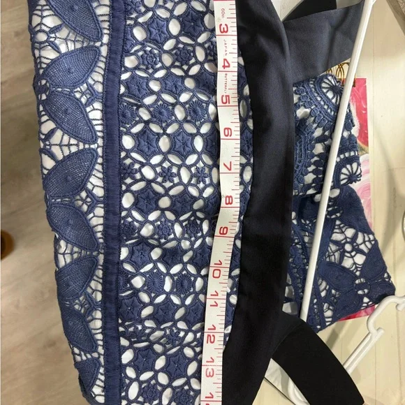 Tory Burch Navy Geometric Mini Dress - Picture 15 of 16